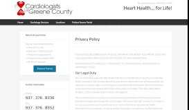 
							         Privacy Policy - Cardiologists of Greene County								  
							    