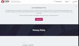 
							         Privacy Policy - CRM Students								  
							    
