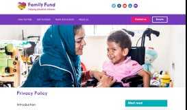 
							         Privacy Policy | Family Fund								  
							    