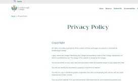 
							         Privacy Policy - Goodenough College								  
							    