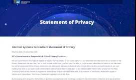 
							         Privacy Policy | Internet Systems Consortium								  
							    