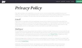 
							         Privacy Policy - IPV Curator Media Asset Management								  
							    