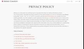 
							         Privacy Policy | Irvine Company								  
							    