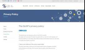 
							         Privacy Policy – Meta – GLEIF								  
							    