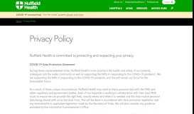
							         Privacy Policy | Nuffield Health								  
							    