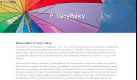 
							         Privacy Policy - Powerinbox								  
							    