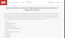 
							         Privacy Policy - SafeAuto Insurance Company								  
							    