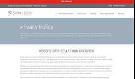 
							         Privacy Policy - SafetySkills								  
							    