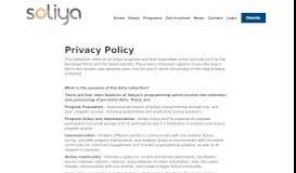 
							         Privacy Policy | Soliya								  
							    
