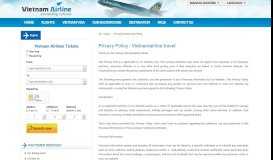 
							         Privacy Policy - Vietnamairline.travel - Vietnam Airlines								  
							    