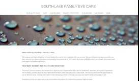 
							         Privacy Practices - Southlake Family Eye Care								  
							    