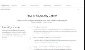 
							         Privacy & Security Center | Google for Education								  
							    
