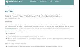
							         Privacy | Zuku - Zuku Review								  
							    