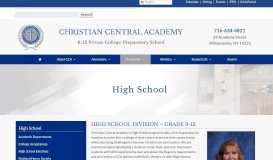
							         Private Christian High School in Buffalo NY | CCA								  
							    