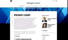 
							         Private Client - Morgan Lewis								  
							    