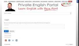 
							         Private English Portal - Login								  
							    