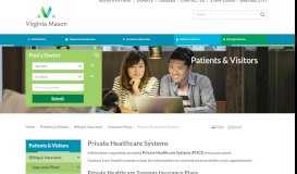 
							         Private Healthcare Systems - Virginia Mason, Seattle, WA								  
							    