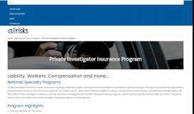 
							         Private Investigator Insurance |Wholesale Insurance Broker | All Risks ...								  
							    