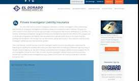 
							         Private Investigator Liability Insurance | El Dorado Insurance Agency ...								  
							    