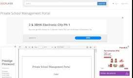 
							         Private School Management Portal - PDF - DocPlayer.net								  
							    