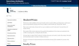 
							         Prizes - Academic Office - Ulster University								  
							    