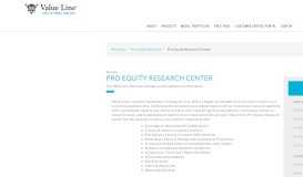 
							         Pro Equity Research Center | Value Line								  
							    