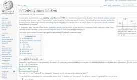 
							         Probability mass function - Wikipedia								  
							    