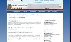 
							         Probation Services - Lebanon County								  
							    