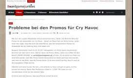 
							         Probleme bei den Promos für Cry Havoc - Boardgamejunkies								  
							    