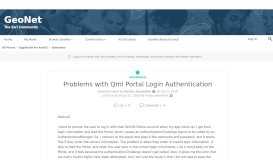 
							         Problems with Qml Portal Login Authentication | GeoNet, The Esri ...								  
							    