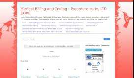 
							         Procedure code, ICD CODE.: Medicaid ... - Medical Billing and Coding								  
							    