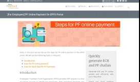 
							         Procedure for PF online payment on the EPFO portal - Saral Paypack								  
							    