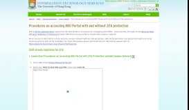 
							         Procedures on accessing HKU Portal with and without 2FA protection ...								  
							    