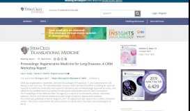 
							         Proceedings: Regenerative Medicine for Lung Diseases: A CIRM ...								  
							    