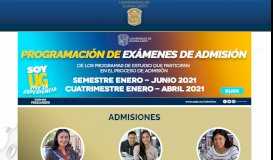 
							         Proceso de admisión - Universidad de Guanajuato								  
							    