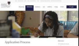 
							         Process & Application - Saint Thomas' Episcopal School								  
							    