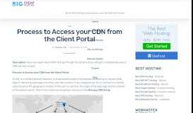 
							         Process to Access your CDN from the Client Portal - Web Hosting								  
							    