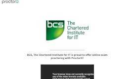 
							         ProctorU Portal | BCS, The Chartered Institute for IT								  
							    