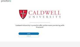 
							         ProctorU Portal | Caldwell University								  
							    
