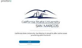 
							         ProctorU Portal | California State University, San Marcos								  
							    