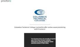 
							         ProctorU Portal | Columbus Technical College								  
							    