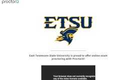 
							         ProctorU Portal | East Tennessee State University								  
							    