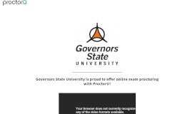 
							         ProctorU Portal | Governors State University								  
							    