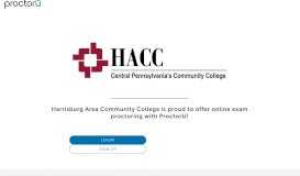 
							         ProctorU Portal | Harrisburg Area Community College								  
							    