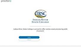 
							         ProctorU Portal | Indian River State College								  
							    