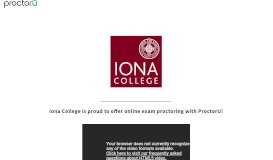 
							         ProctorU Portal | Iona College								  
							    