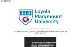 
							         ProctorU Portal | Loyola Marymount University								  
							    