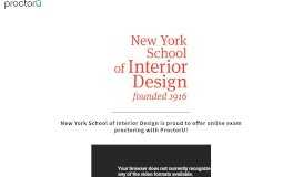 
							         ProctorU Portal | New York School of Interior Design								  
							    