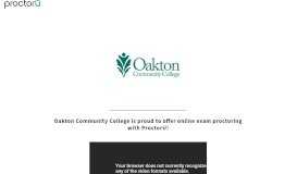
							         ProctorU Portal | Oakton Community College								  
							    
