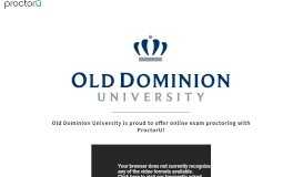 
							         ProctorU Portal | Old Dominion University								  
							    